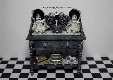 Dollhouse Miniature Spooky Gothic Haunted House Nursery Etsy