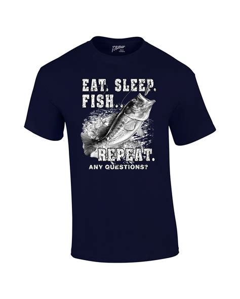 Fishing T Shirt Eat Sleep Fish Repeat Minaze