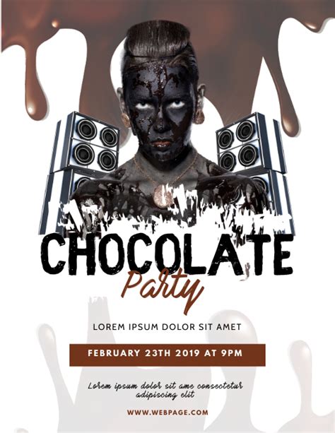 Dark Chocolate Party Flyer Template Postermywall