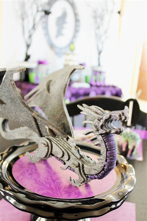 A Maleficent Dessert Table Maleficent Party Diy Birthday Party