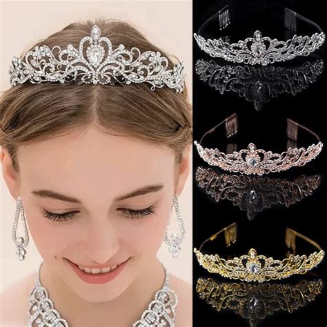 princess tiaras and crowns crystal headband bridal crown wedding party accessories girls fashion