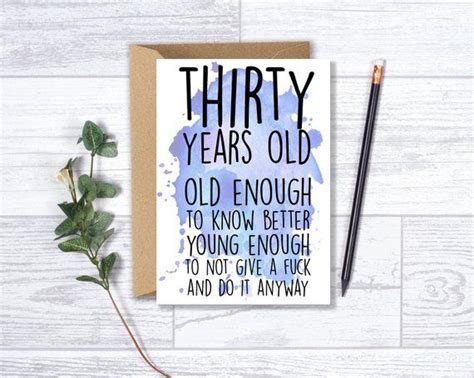 You might have a vision of a. Funny 30th Birthday Card for him brother husband son | 30 ...