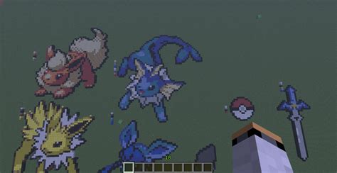 Pokemon And Other Random Pixel Art Minecraft Project
