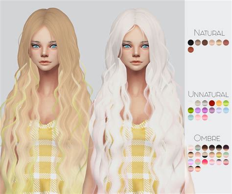 Sims4sisters — Kalewa A Ts4 Mega Hair Pack Here It Is All Of