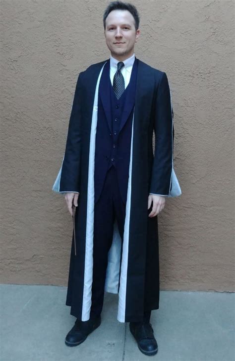 Percival Graves Fantastic Beasts Black Wizard Trench Coat