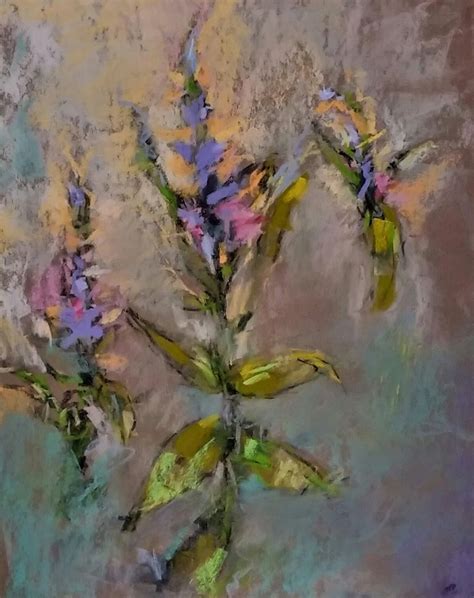 Pastel On Paper Debora Stewart Abstract Flowers Botanical Art