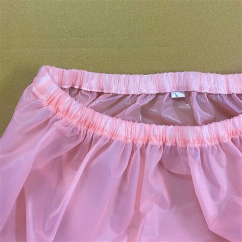Pink Pvc Plastic Pants Adult Diaper Nappy Incontinence Underwear