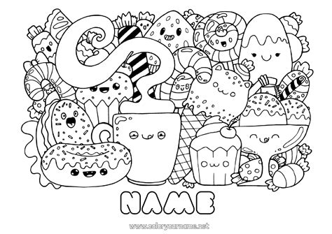 Kawaii 97 Free Customizable Coloring Pages To Print