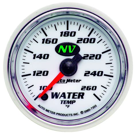 Autometer 7355 Nv Electric Water Temperature Gauge