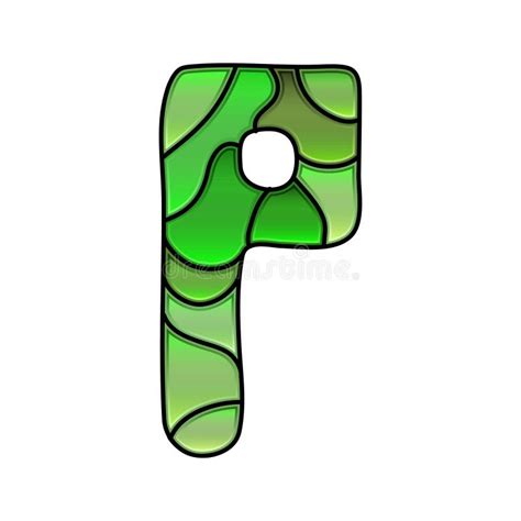 Stained Glass Font Letter P Stock Illustrations 6 Stained Glass Font