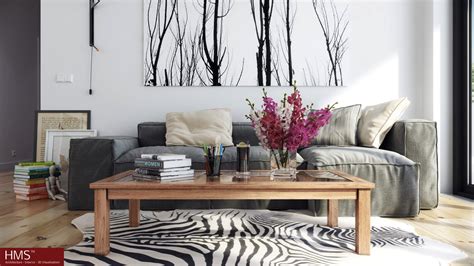 The nordic way of life. Hoang Minh- Nordic style lounge with wintery print ...