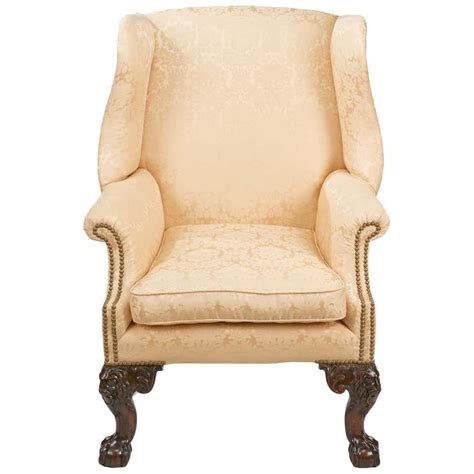 18th Century Georgian Leather Wing Chair For Sale At 1stdibs Georgian
