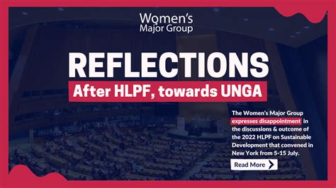 Reflections after HLPF, towards UNGA - Women's Major Group