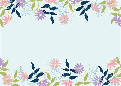 Beautiful Pastel Floral Frame 1218795 Vector Art At Vecteezy