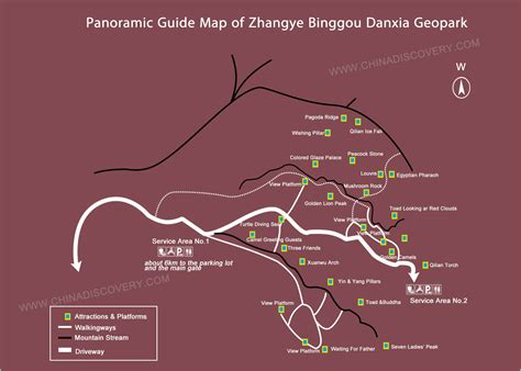Zhangye Danxia Geopark Map Zhangye Binggou Danxia Map 20242025
