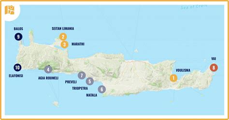 Top Des Plus Belles Plages De Crete Carte De Localisation Images