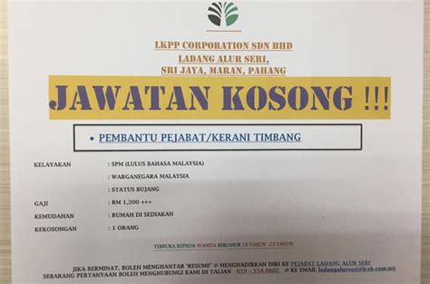 Kedah bioresources corporation sdn bhd (malaysia). Iklan Jawatan LKPP Corporation Sdn Bhd • Portal Kerja ...