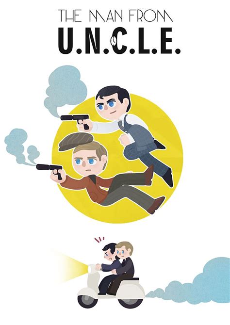 The Man From U N C L E Movie Poster With Two Men On A Scooter