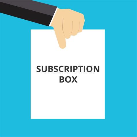 Text Sign Showing Subscription Box Stock Illustration Illustration Of