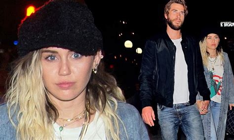 Miley Cyrus Rocks Double Denim On Date With Liam Hemsworth Daily Mail