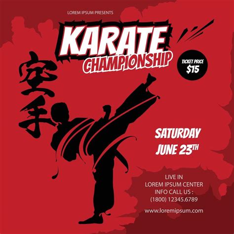 Karate Championship Tournament Flyer Design Template 4614970 Vector Art At Vecteezy