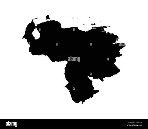 Venezuela Map Venezuelan Country Map Black And White National Nation