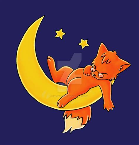 Sleepy Moon Fox By Imaginaryfox On Deviantart