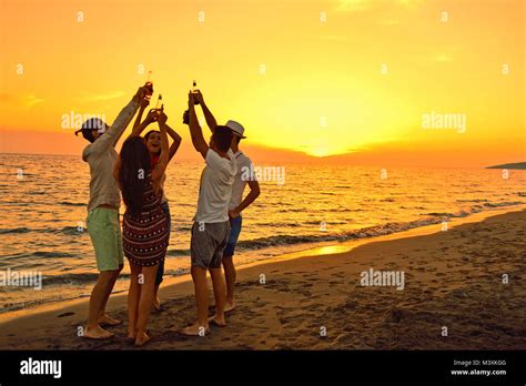 People Celebration Beach Party Summer Holiday Vacation Concept Stock