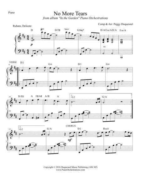 No More Tears Solo Piano Sheet Music Pdf Download
