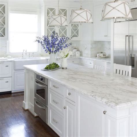 Kitchens With Carrera Marble Countertops Things In The Kitchen