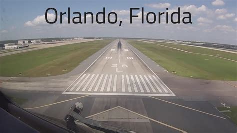 Cockpit View Of A Boeing 757 Landing Orlando International Airport Mco Florida Youtube