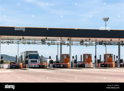 Toll Gate On The Highway In Southern Spain Stock Photo Alamy