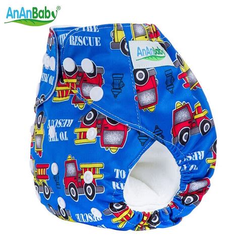Ananbaby Washable Baby Nappies Reusable Cloth Diaper Printed Pul Double
