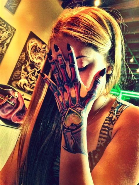 Hs active bones female is an wysiwyg utility to edit female characters bone files on fly. skeleton hand | Skeleton hand tattoo, Finger tattoos, Girl tattoos