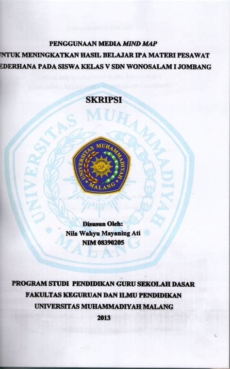Contoh Skripsi Universitas Muhammadiyah Malang