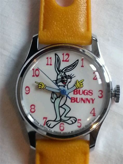 Vintage 1974 Bugs Bunny Cartoon Wrist Watch Vintage