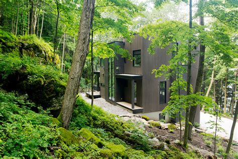 Chalet Lac Champlain Contemporary Exterior Montreal By Atelier Boom Town Houzz