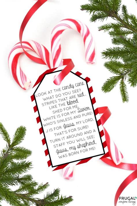 Here is the famous poem about the candy cane that spread christmas cheer by handing out candy canes with this cute legendary religious poem tag attached! Christmas Archives - Frugal Coupon Living
