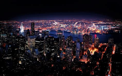 New York City At Night Fondo De Pantalla Hd Fondo De Escritorio