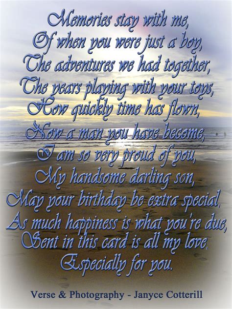 Take a peak at a sampling below and click download to see all of them! Pin by Christine Burns on Loved ones in heaven | Birthday cards for son, Birthday verses ...