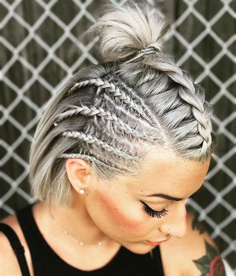 On the off chance that you have a long pixie or a short cut with long blasts, this style is for you. 60 Amazing Braids for Short Hair | Short-Haircut.com
