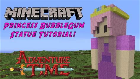 Minecraft Tutorial Princess Bubblegum Adventure Time Statue Youtube