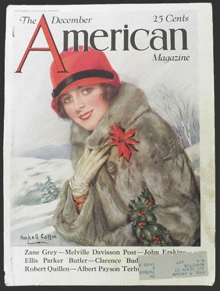 1926 american magazine cover ~ winter woman ~ haskell coffin vintage magazine covers holiday