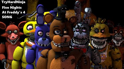 Пожалуйста, прочитайте справочную статью when you completed night 1 there was a game called fun with plushtrap where you try and get plushtrap on night 4 freddy, bonnie, and chica are harder than before so things can get tricky. (SFM FNAF) Five Nights at Freddy's 4 SONG by TryHardNinja ...