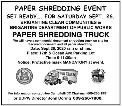 Paper Shredding Event Brigantine Clean Communities Official Brigantine
