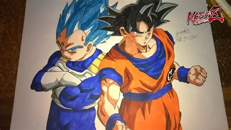 For starters base goku and vegeta have already proven to be miles ahead of ultimate gohan and ssj3 gotenks goku in dragon ball super is far beyond that in his base, heck. Drawing Vegeta SSJ Blue Evolution & Son-Goku Ultra ...