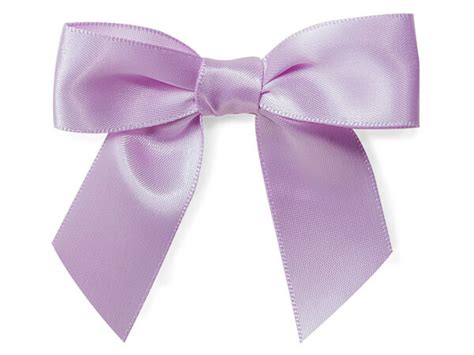 2 Lavender Pre Tied Satin Gift Bows With Twist Ties 12 Pack