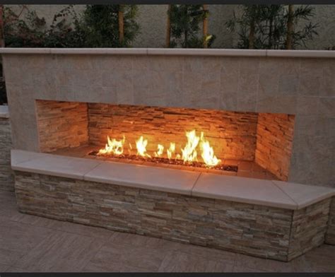 Hearth Is Heavydated But The Long Linear Gas Fire Create A Great Big Fire For Lots Of Modern