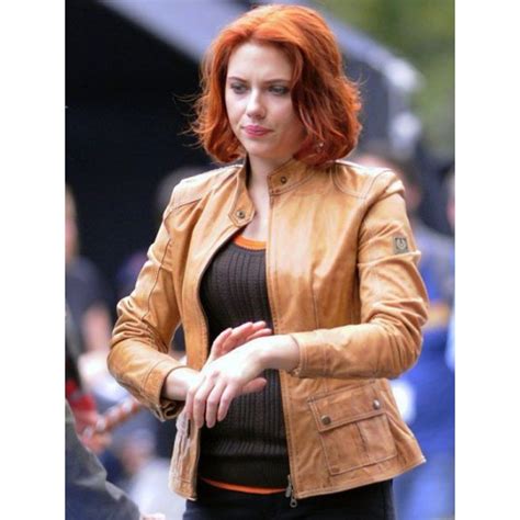 Scarlett Johansson Set Of Avengers Leather Jacket