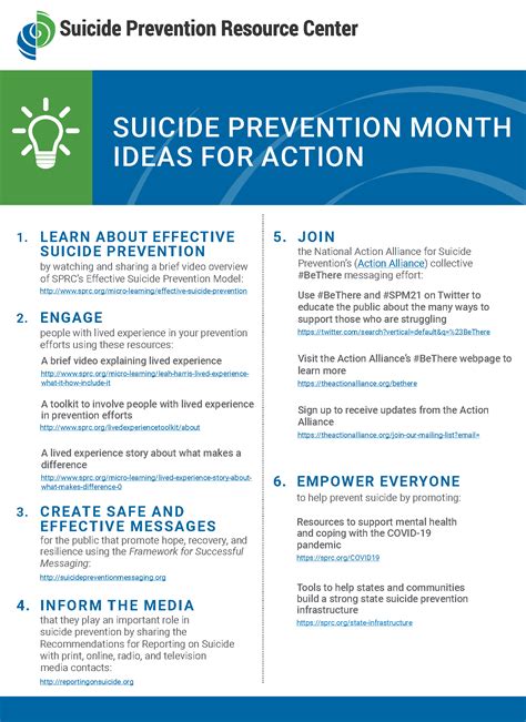 Suicide Prevention Month Ideas For Action Aha